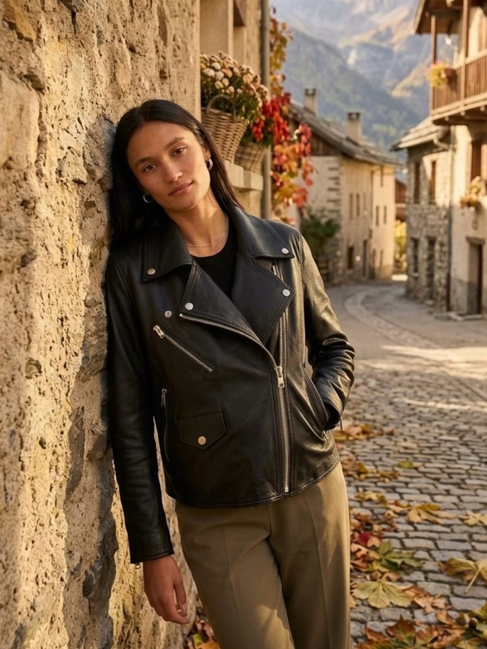 Quince Leather Biker Jacket